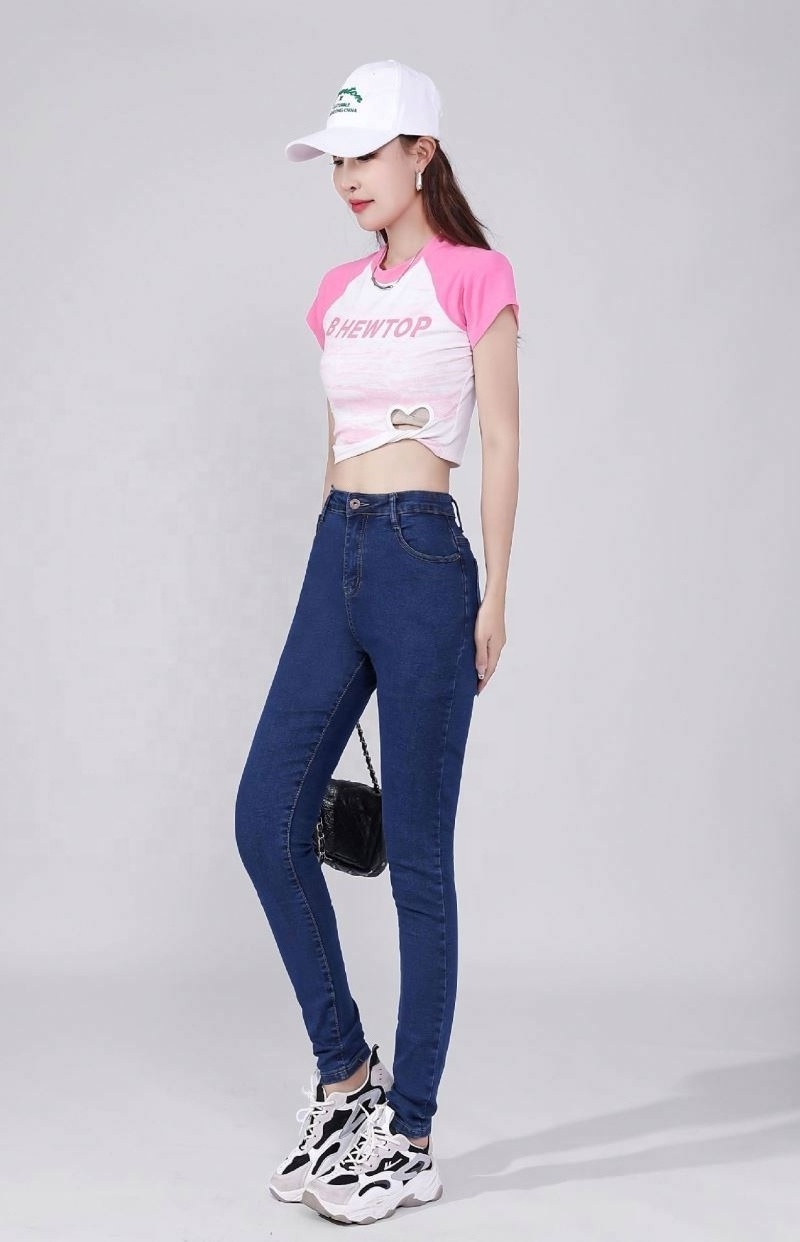 Wholesale Plus Size High Quality Breathable Skinny Women Ladies Denim Open Crotch Jeans Pants