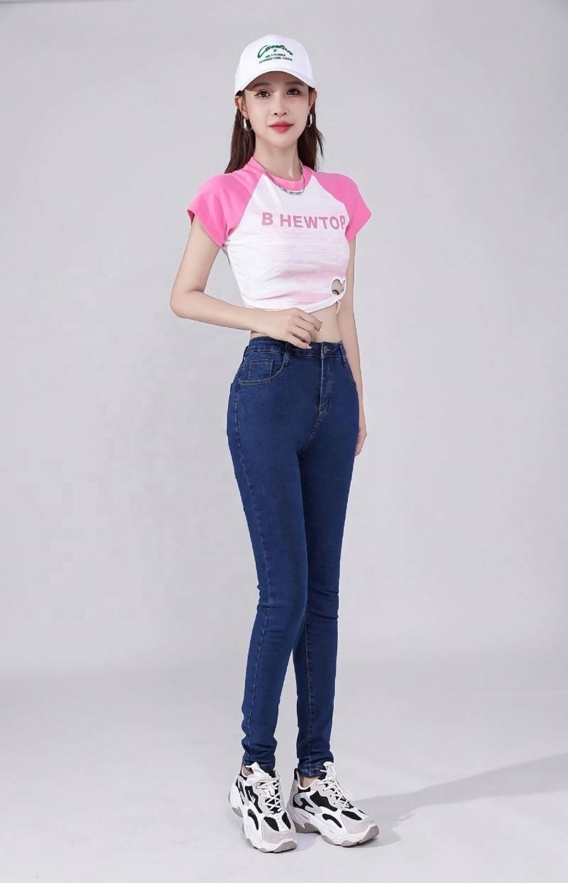 Wholesale Plus Size High Quality Breathable Skinny Women Ladies Denim Open Crotch Jeans Pants