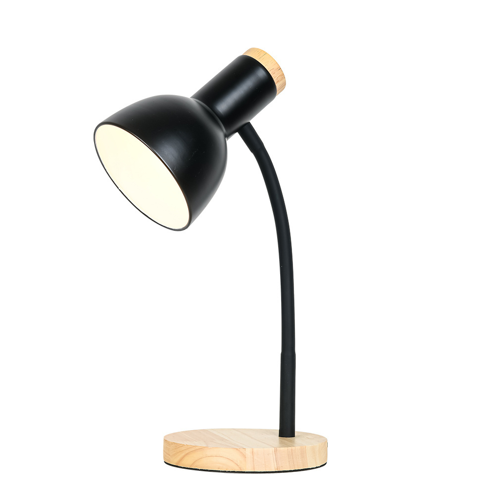 Iron Wood lighting sunset desk reading lamp button switch E27 table black amazon