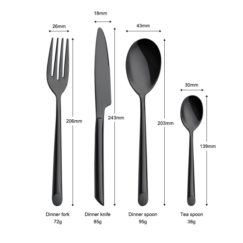 Customizable Logo Cutlery Sets Luxury High Quality Stainless Steel Knife Fork Spoon Flatware Sets Silver Cutlery Set For Hotel