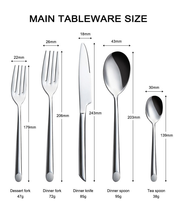 Customizable Logo Cutlery Sets Luxury High Quality Stainless Steel Knife Fork Spoon Flatware Sets Silver Cutlery Set For Hotel