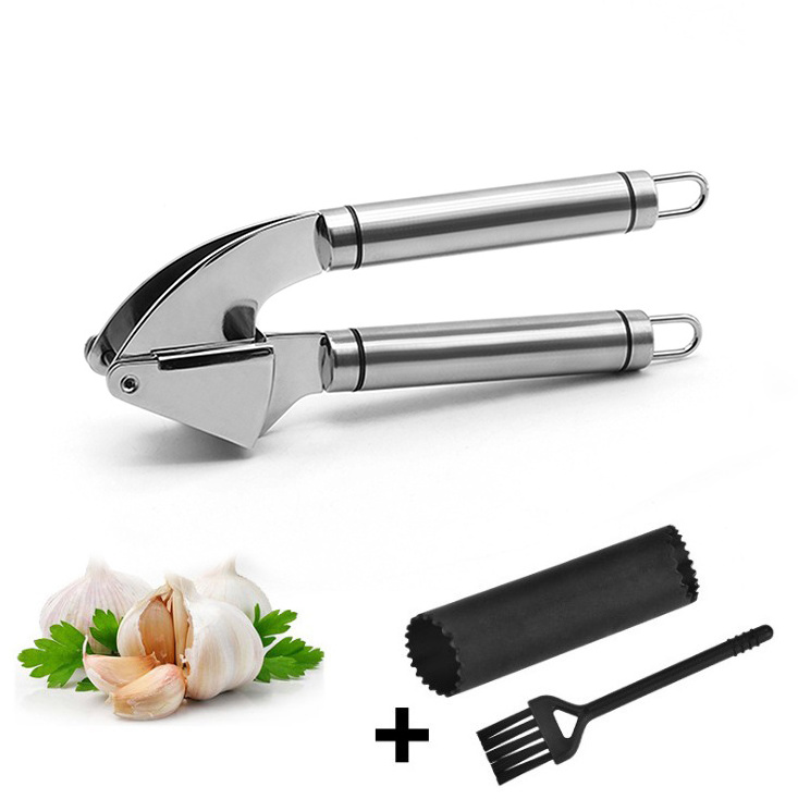 Professional Garlic Mincer Ginger Press with Ergonomic Handle Garlic Crusher for Nuts Seeds