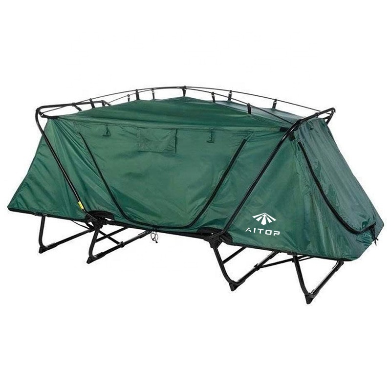 1-2 Person Portable Off Ground Tent Cot Sleeping Bed Oversize Multi-function Folding Camping Cot for Adults Hiking Traveling