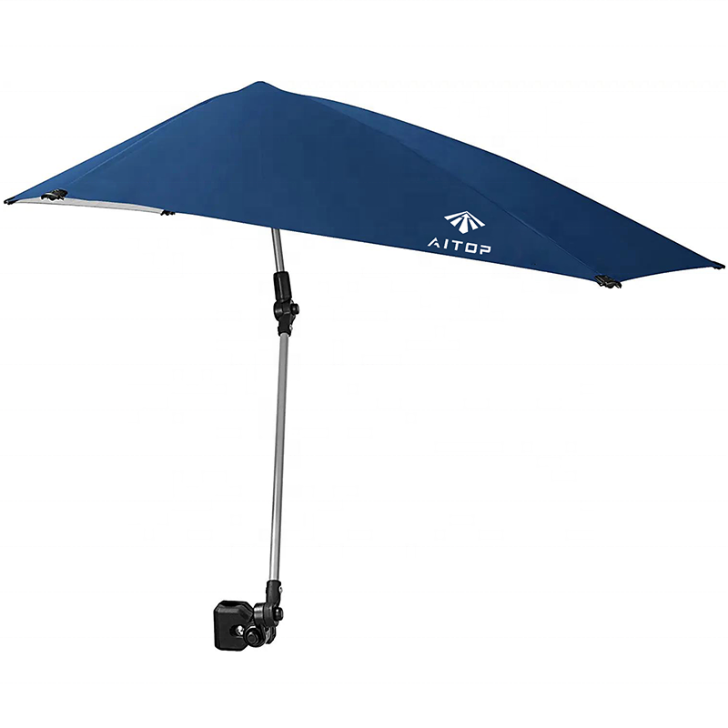 Adjustable Sun Shade Canopy Camping Chair Umbrella Outdoor Beach Umbrella Patio Camping Umbrella with Universal Clamp