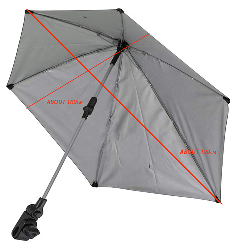 Adjustable Sun Shade Canopy Camping Chair Umbrella Outdoor Beach Umbrella Patio Camping Umbrella with Universal Clamp