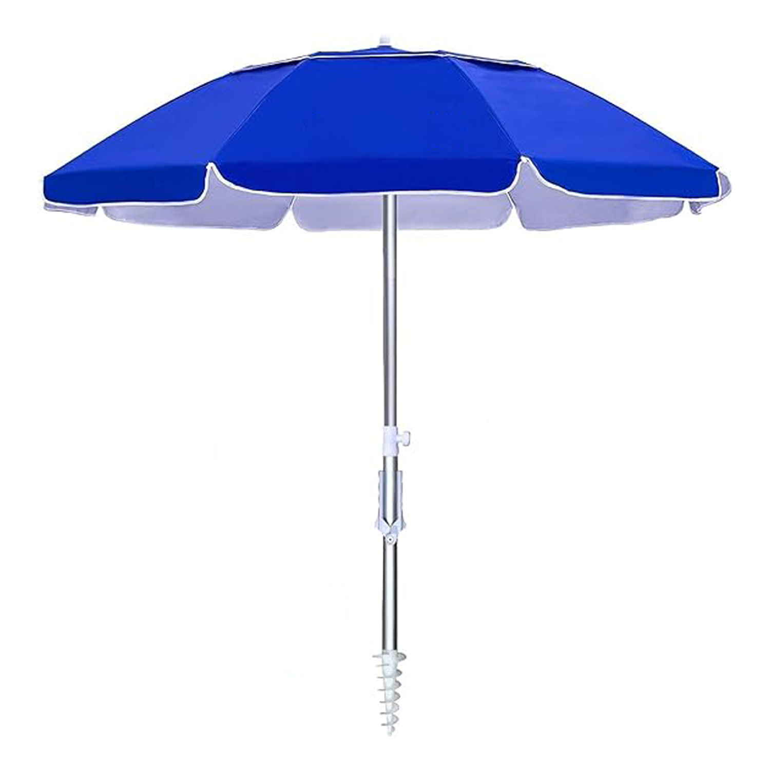 Factory Custom Logo UV Resistant Shelter 6.5 FT Arc Garden Lawn Foldable Outdoor Sun Beach Parasol Umbrella With Tilt And Anchor