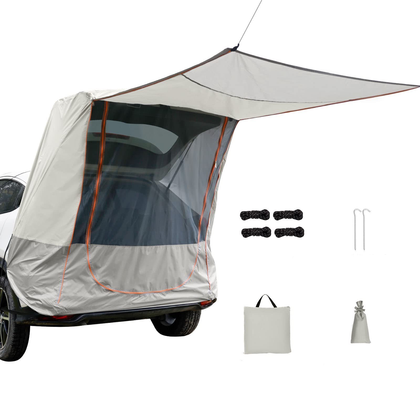 SUV Tailgate Tent with Awning Shade Car Roof Canopy Extra Large Universal Waterproof Car Camping Gear Tent for Travel Road Trip