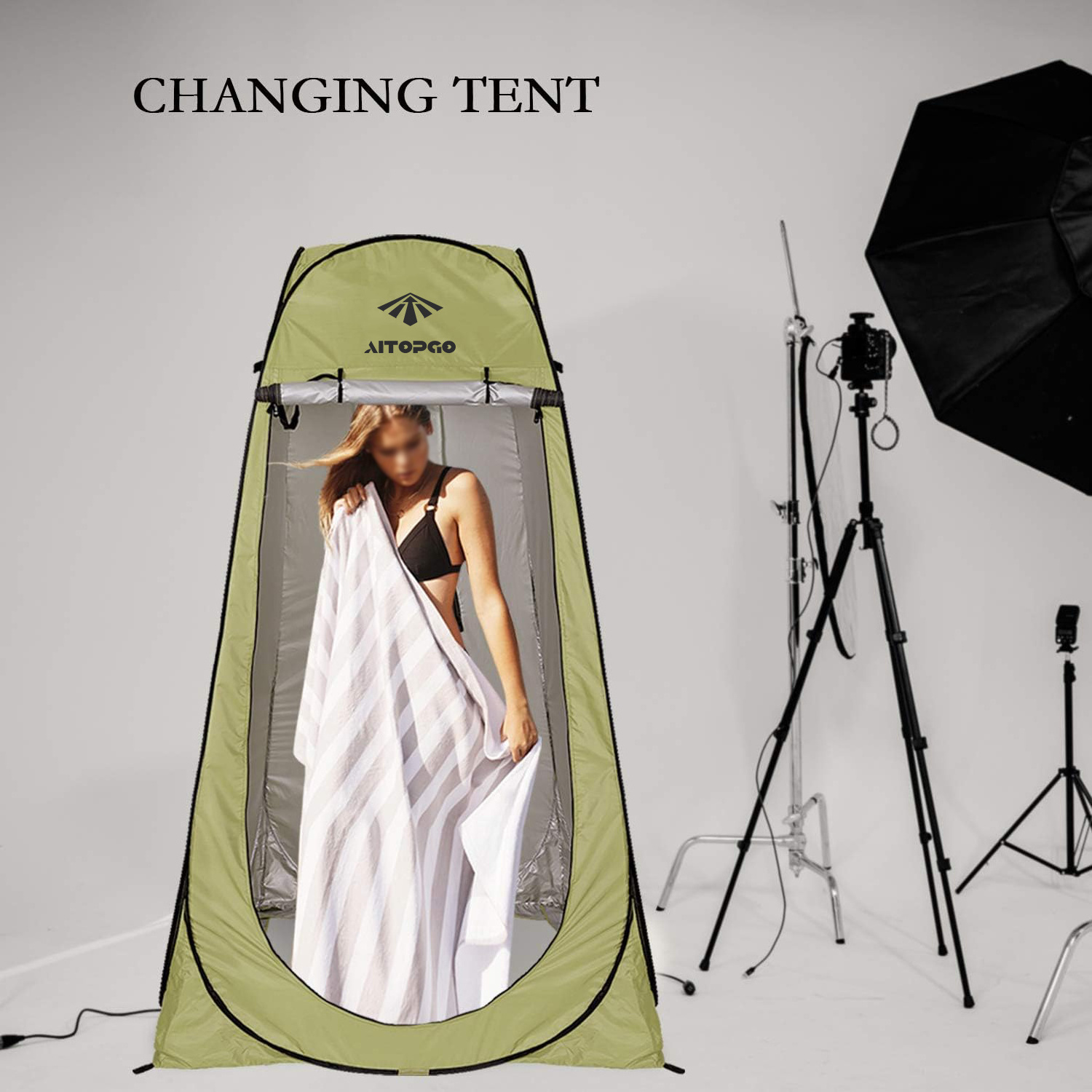 Factory Custom Camping Changing Room Light Weight Toilet Tent Outdoor Portable Pop Up Tent Shower tent With Storage Bag