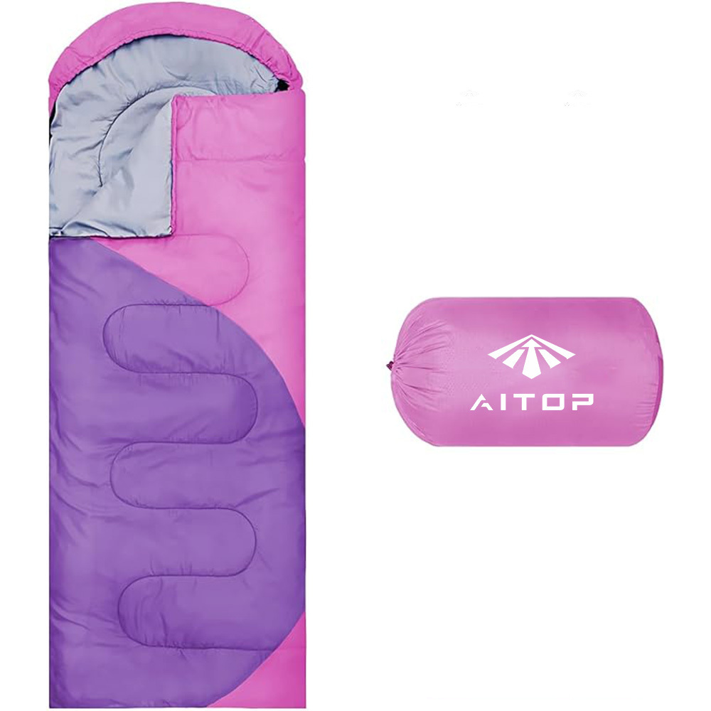 Custom Adults Kids Sleeping Bag Stitching and high quality All Season Warm Sleeping Bag for Camping Gear