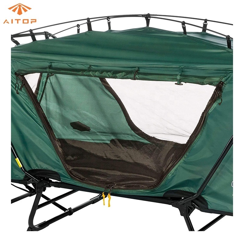 1-2 Person Portable Off Ground Tent Cot Sleeping Bed Oversize Multi-function Folding Camping Cot for Adults Hiking Traveling