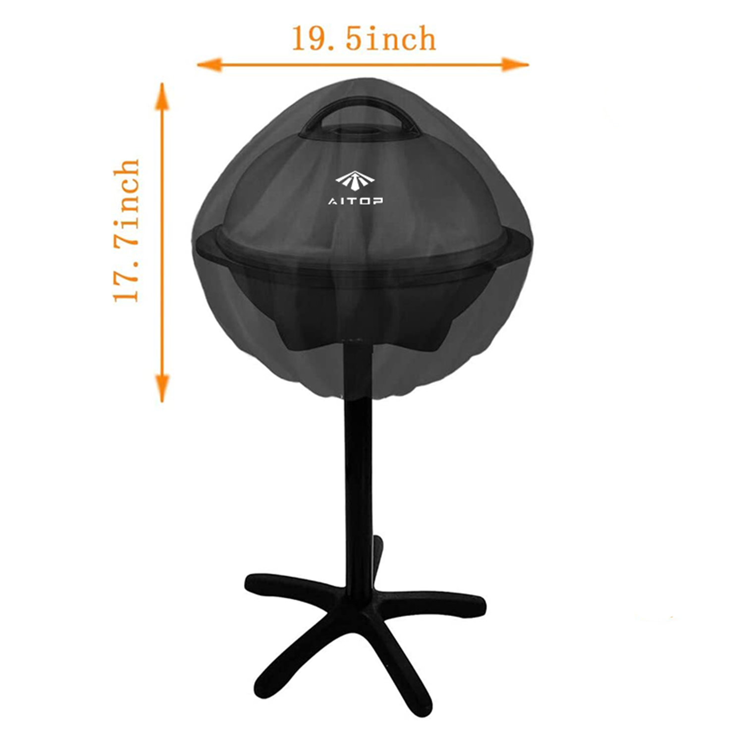 Round Grill Cover Water Proof Heavy Duty Fire Pit Cover Outdoor Grill Cover with Drawstring