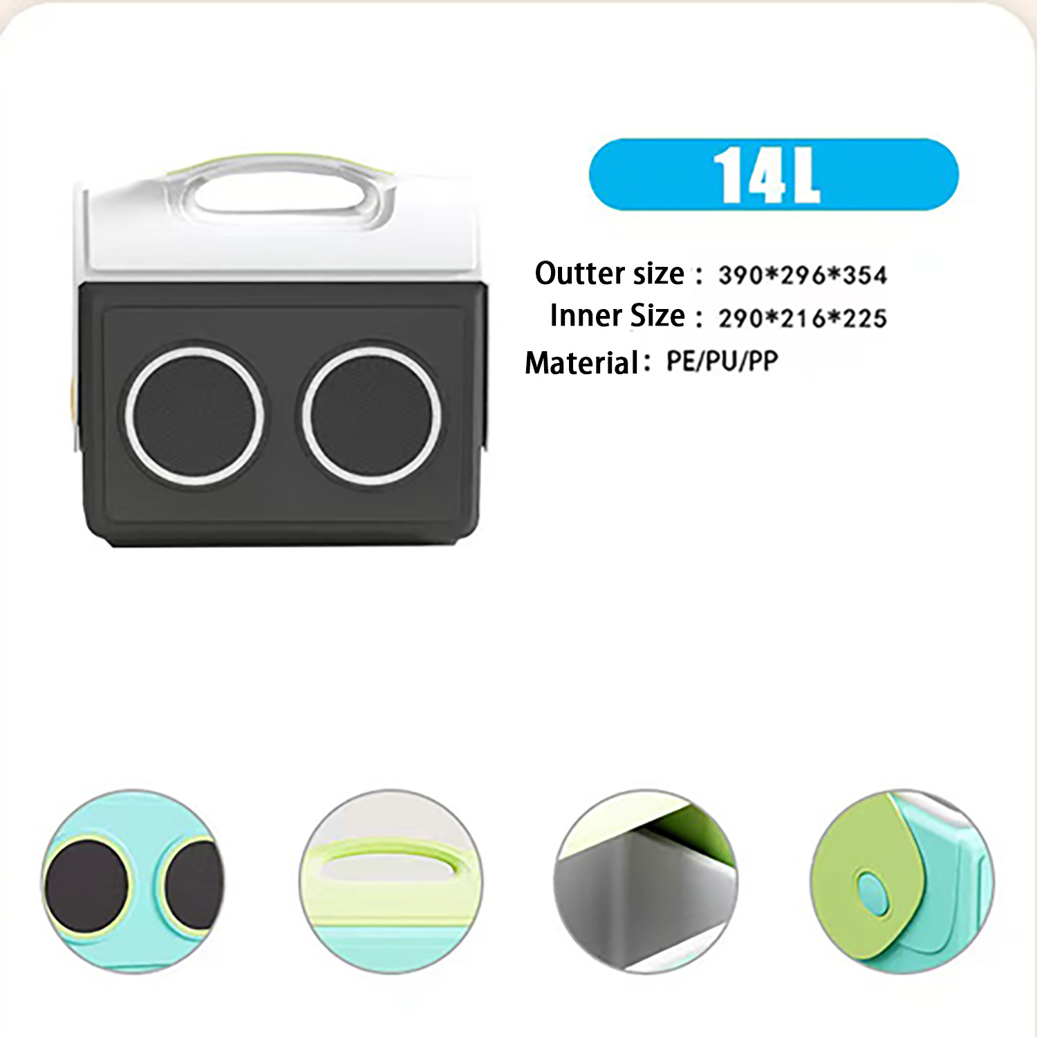 OEM Colors/Logo Popular Speaker Outdoor Ice Boxes Camping Bluetooth Boombox Coolers Strong Plastic Portable Insulated Cooler Box