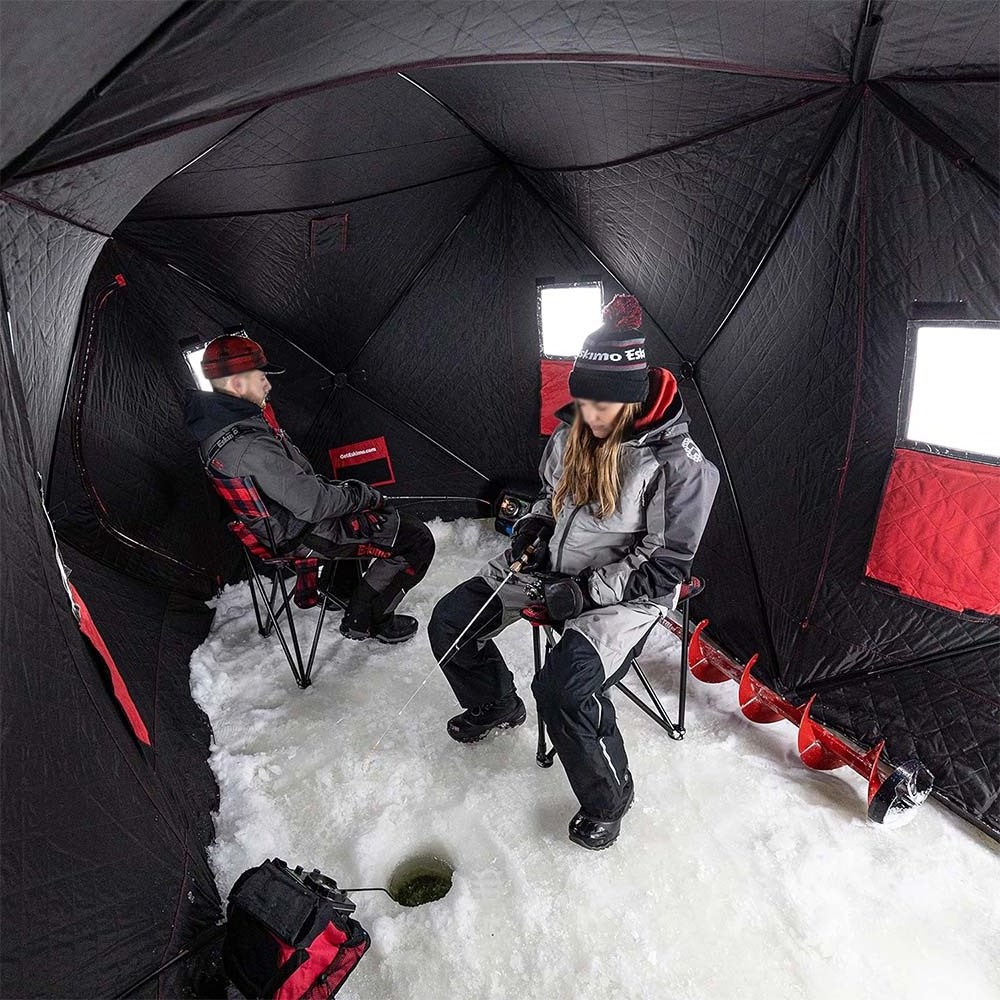 Large Cold Protection Double Room Winter Outdoor Fishing Cube Winter Camping Tent Ice Fishing Tent