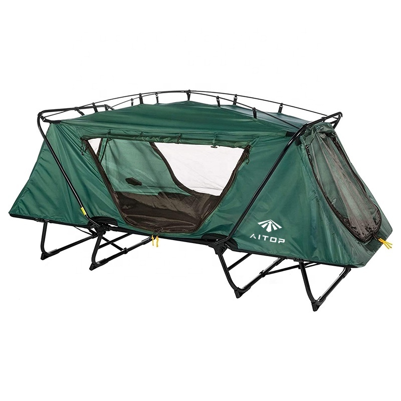 1-2 Person Portable Off Ground Tent Cot Sleeping Bed Oversize Multi-function Folding Camping Cot for Adults Hiking Traveling