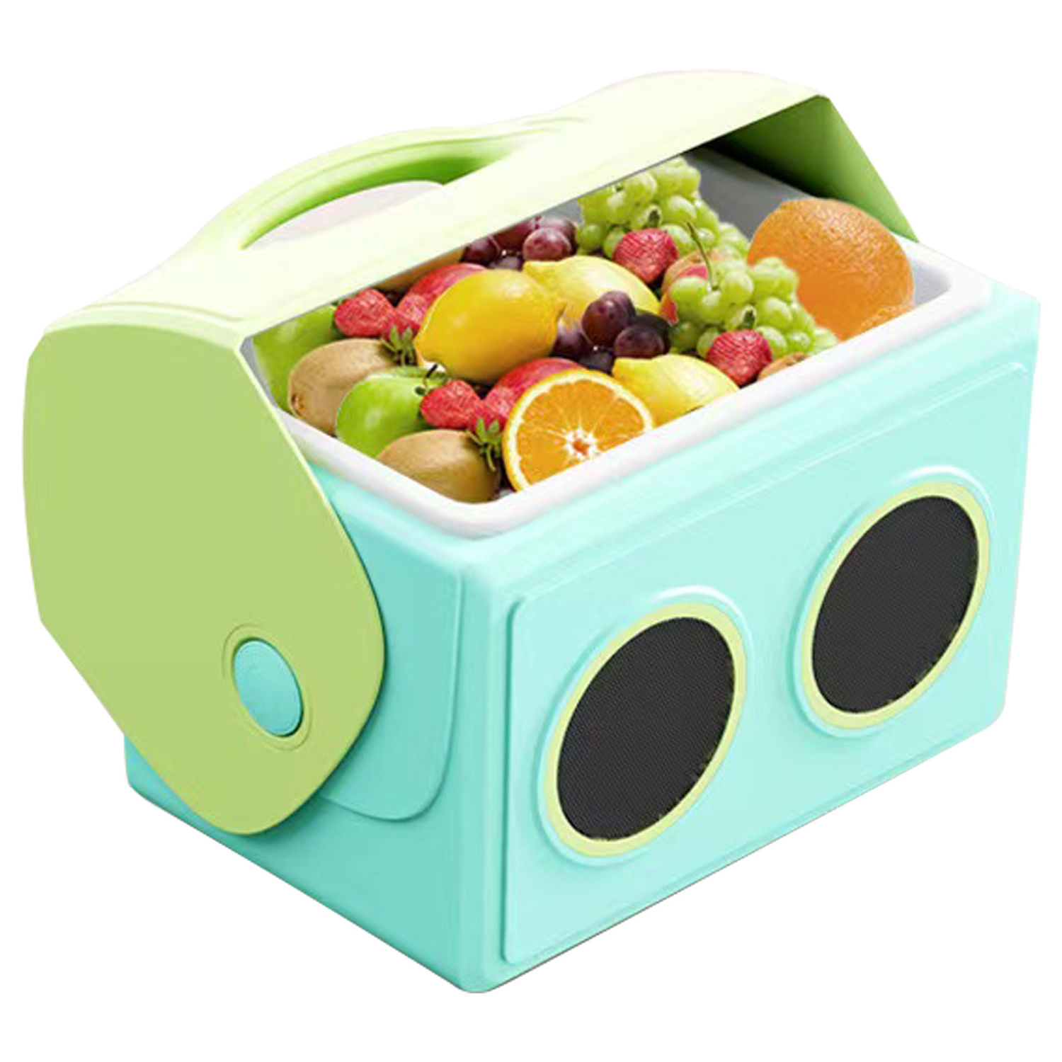 OEM Colors/Logo Popular Speaker Outdoor Ice Boxes Camping Bluetooth Boombox Coolers Strong Plastic Portable Insulated Cooler Box