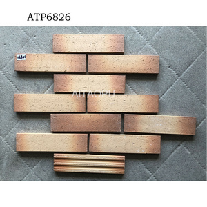 Rustic Red Brick Slip Panel Old Art Brick Colorful Flexible Artificial Culture Brick Split Face Slate Tiles