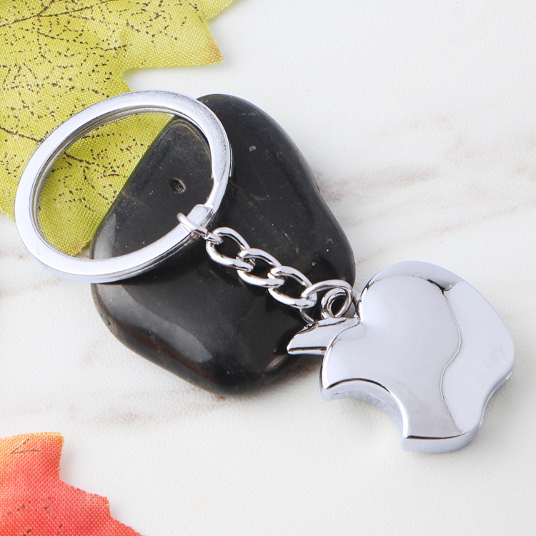 Custom LOGO Apple Blank Keychain Sublimation Laser Engraving Advertising Keychain For Promotion Gift