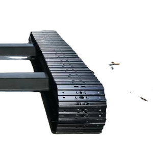 Factory wholesale 10ton 12ton 15ton Steel Track Chassis with oxford block for Drilling Machine