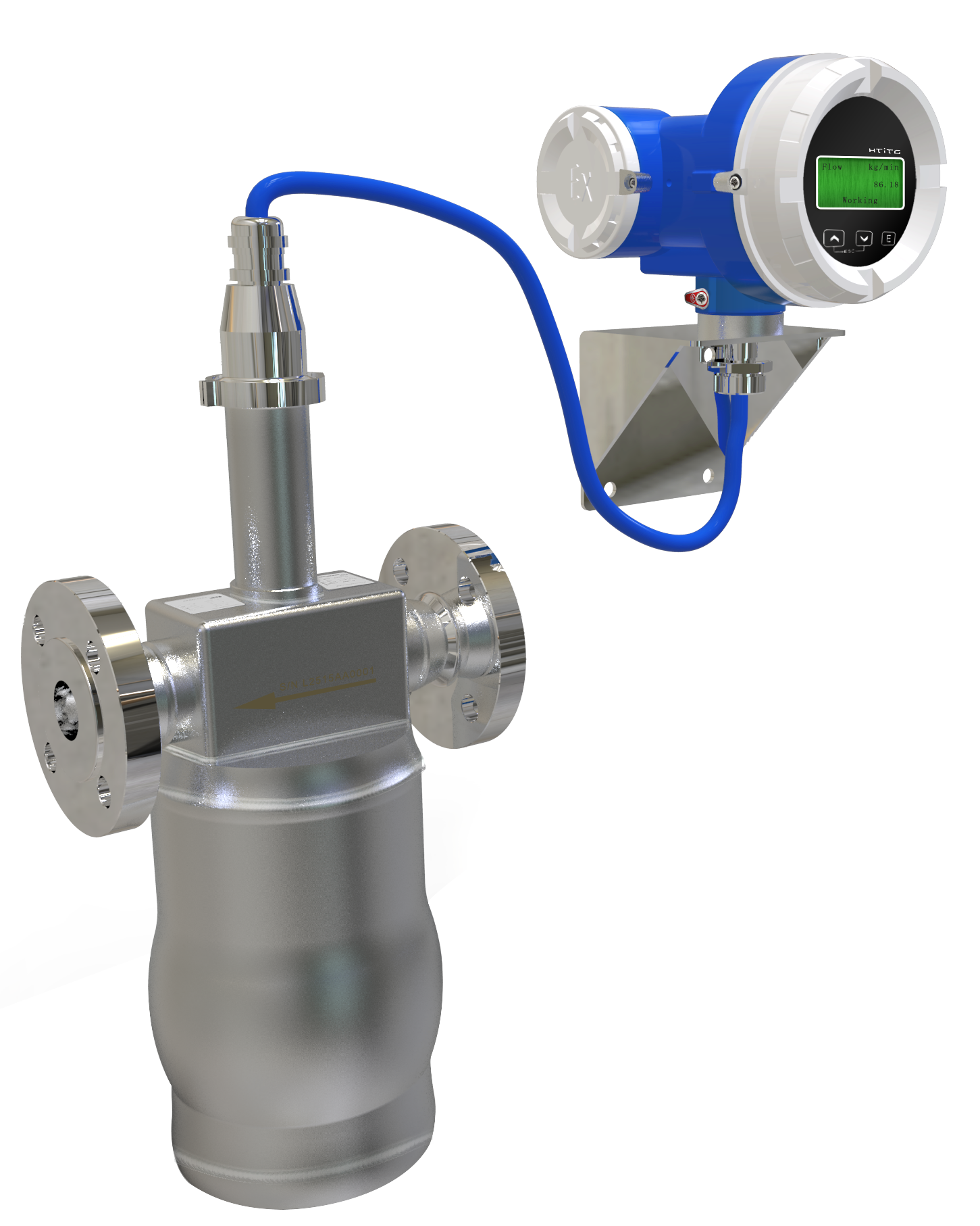 High accuracy petroleum gas flowmeter coriolis mass flow meter with rs485 hart