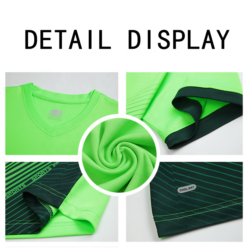 Good Quality Polyester Football Uniform Adults Kids Customizable Soccer Sets Quick Dry Feature Unisex Training Tops Shirts