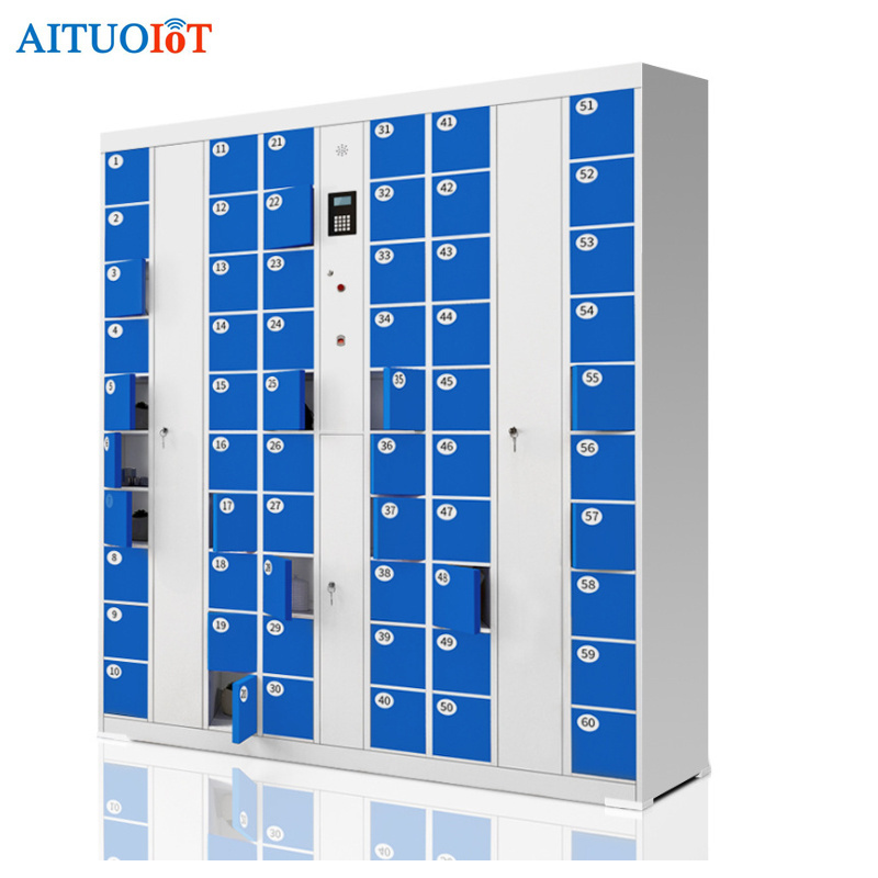 OEM/ODM Smart Storage Locker for Mobile Phone/tools/key Metal Locker Tools with Password Barcode Operation Electronic Lock