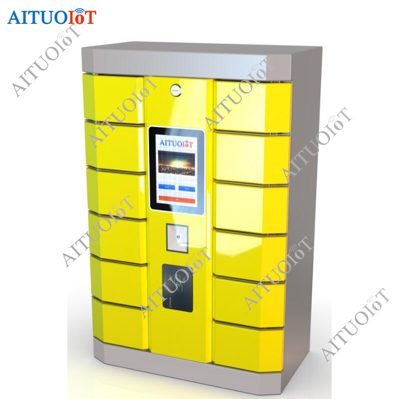 Hotels 12 doors Bar code Lockers Metal Key Express Locker Intelligent Cabinet Wifi Windows vending Steel Key Locker box