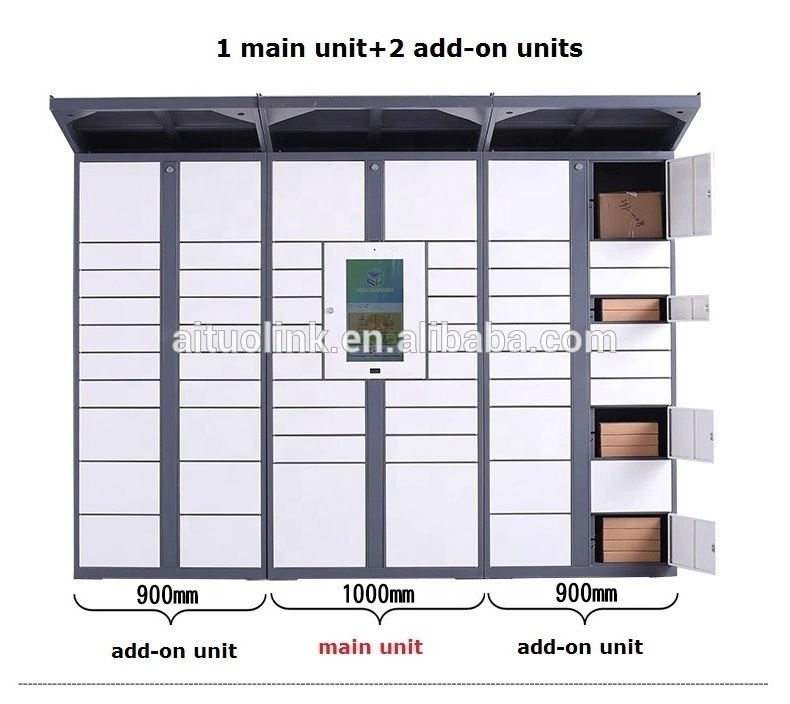 High quality Outdoor Smart Parcel  Delivery Locker with Android/Linux/Windows System Fashionable Package Locker