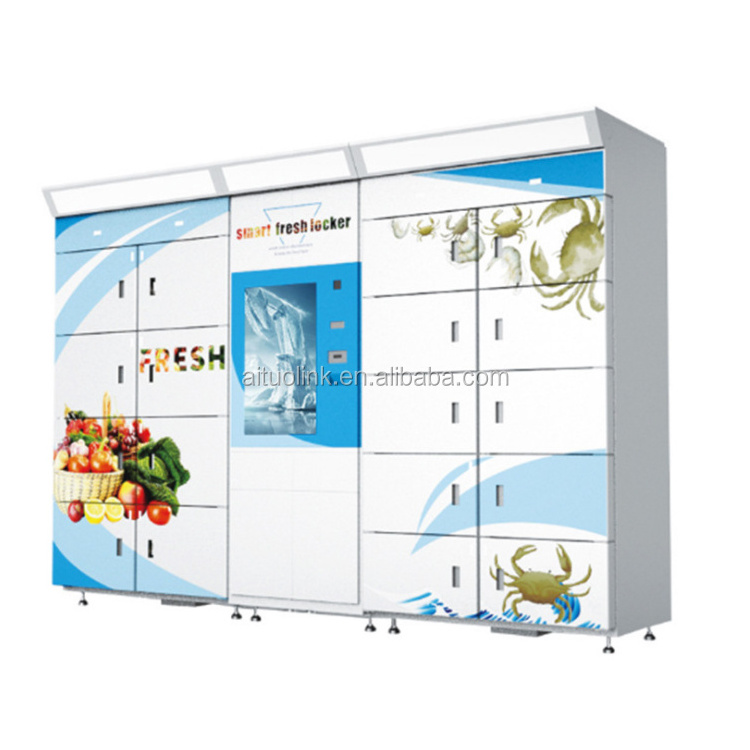 Smart Food Storage Frozen/Fresh/Refrigerated/Chilled Locker for Supermarket Restaurant