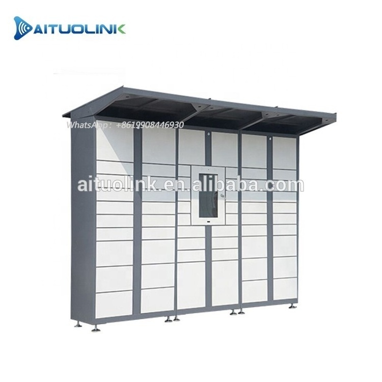 High quality Outdoor Smart Parcel  Delivery Locker with Android/Linux/Windows System Fashionable Package Locker