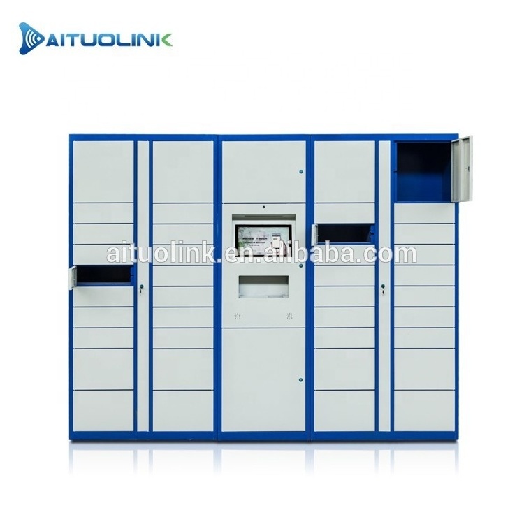 High quality Outdoor Smart Parcel  Delivery Locker with Android/Linux/Windows System Fashionable Package Locker