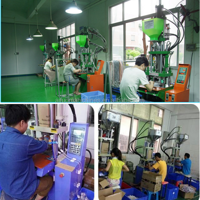 Small vertical injection machine for molding charger cable