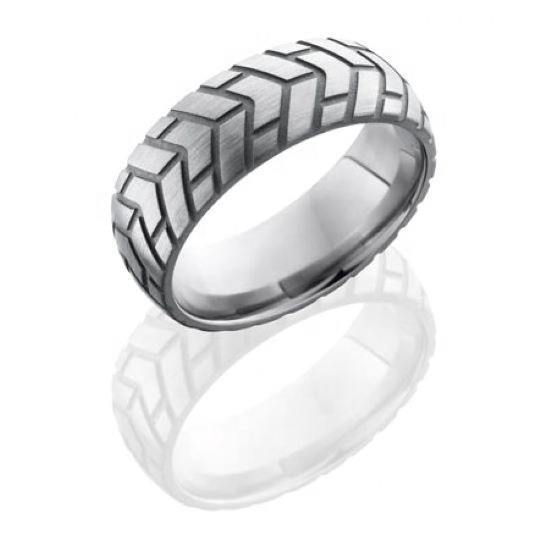 Manufacturer high quality carve motorcycle wedding band rings men jewelry custom titanium ring