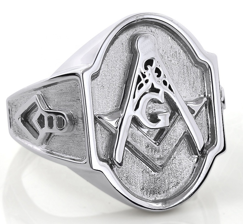 925  Sterling Silver masonic insignia ring 316 stainless steel SS men masonic freemason jewelry stainless steel rings