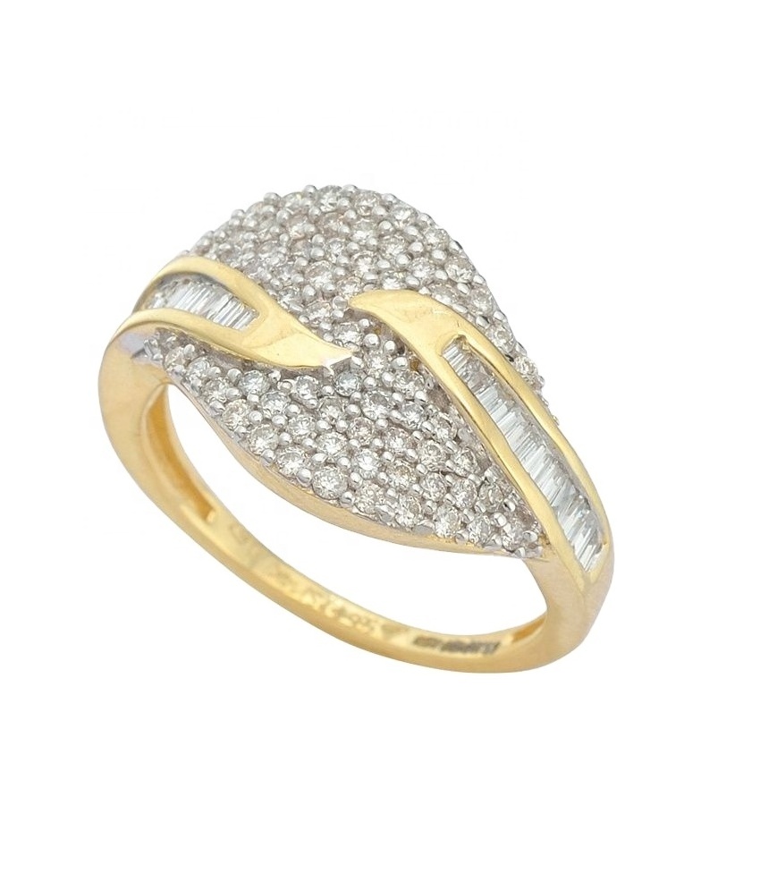 Fashion gemstone ring cz women jewelry custom gold rings price