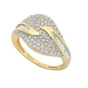 Fashion gemstone ring cz women jewelry custom gold rings price