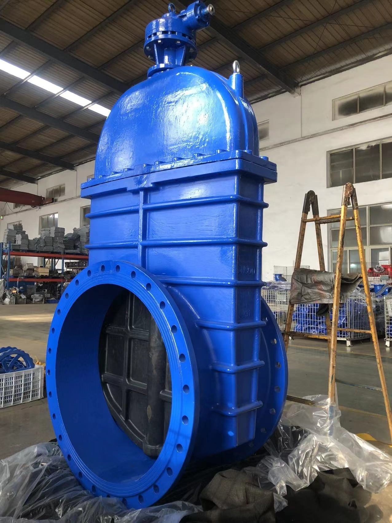 Bevel Gear Gate Valve Matching Flanges Ci Gate Valve Operation