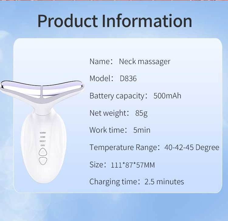 Neck Face Beauty Device Anti-aging Neck Sonic Vibration Beauty Equipment Neck Lift Facial Massager