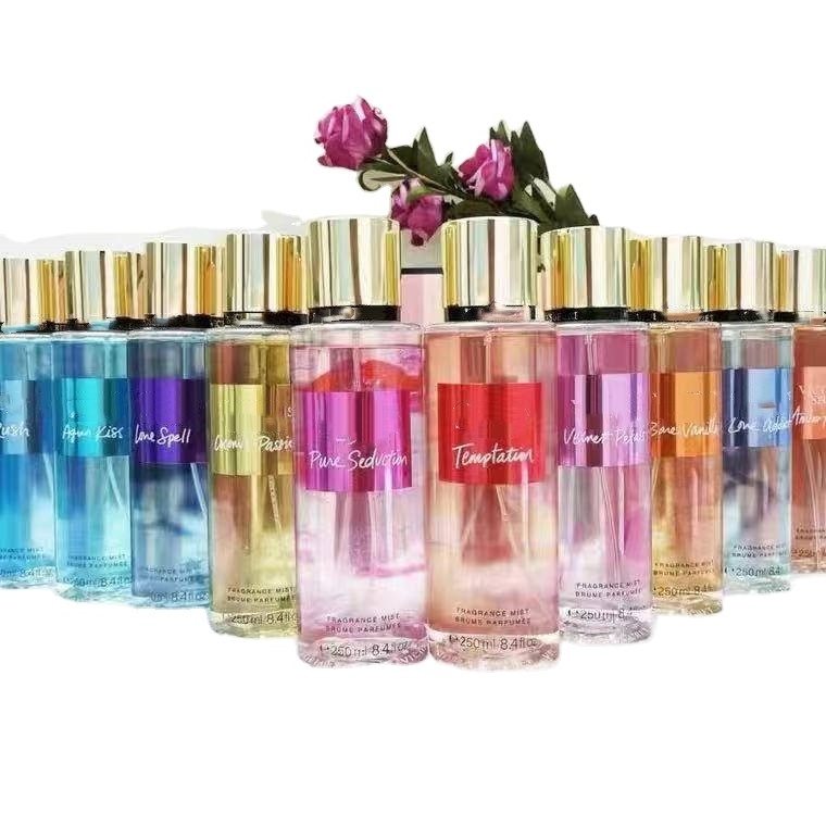 Wholesale High Quality 250ml Perfume Body Mist With Bottom Sticker For Women