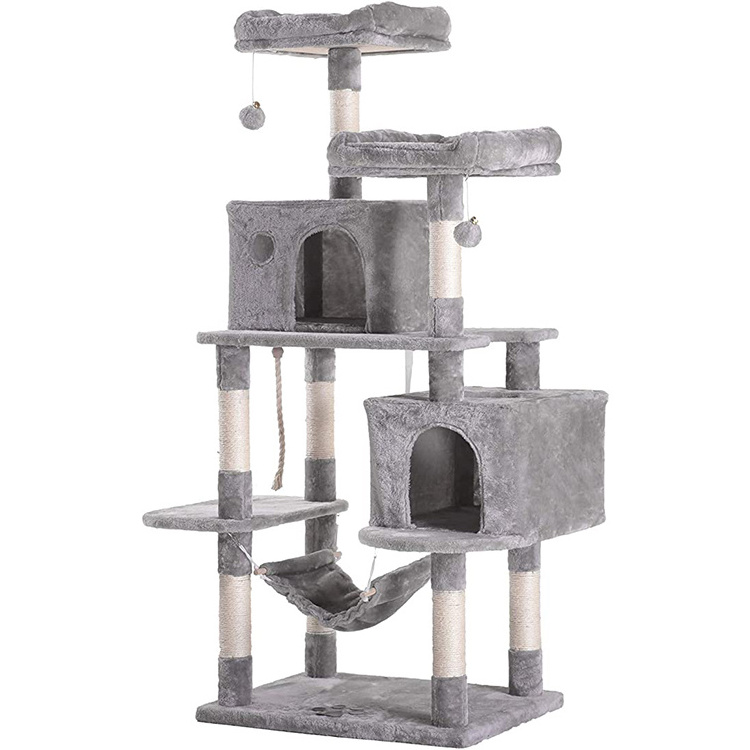 Large Cat Tree Scratcher Tower Condo Furniture Scratch Cat Jumping Toy Kitten Pet House Hammock With Ball