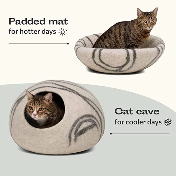 Soft Winter Long Plush Bed For Cat Accessories Pet Cushion Supplies Sleep Bag Nest Kennel For Small Cat