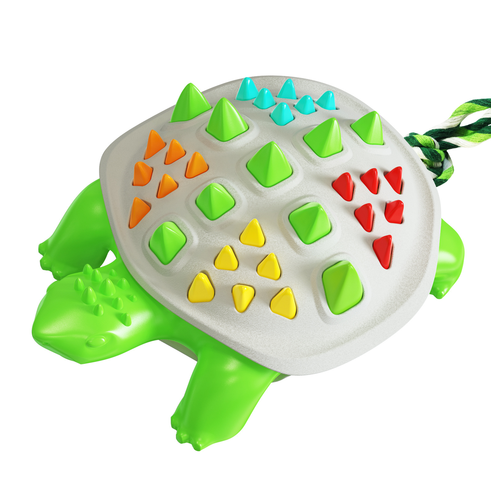 Hot-Selling Teeth-Cleaning Funny Dog Chew Pet Chew Squeak Toy Colorful Turtle