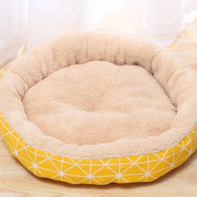 New Lamb Wool Round Cat House Winter Warm And Comfortable Cat Litter Dog Kennel Dog Sofa Kitten Bed Pet Sleeping Accessories