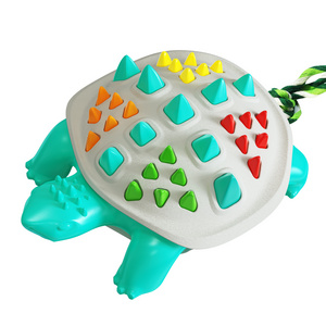 Hot-Selling Teeth-Cleaning Funny Dog Chew Pet Chew Squeak Toy Colorful Turtle