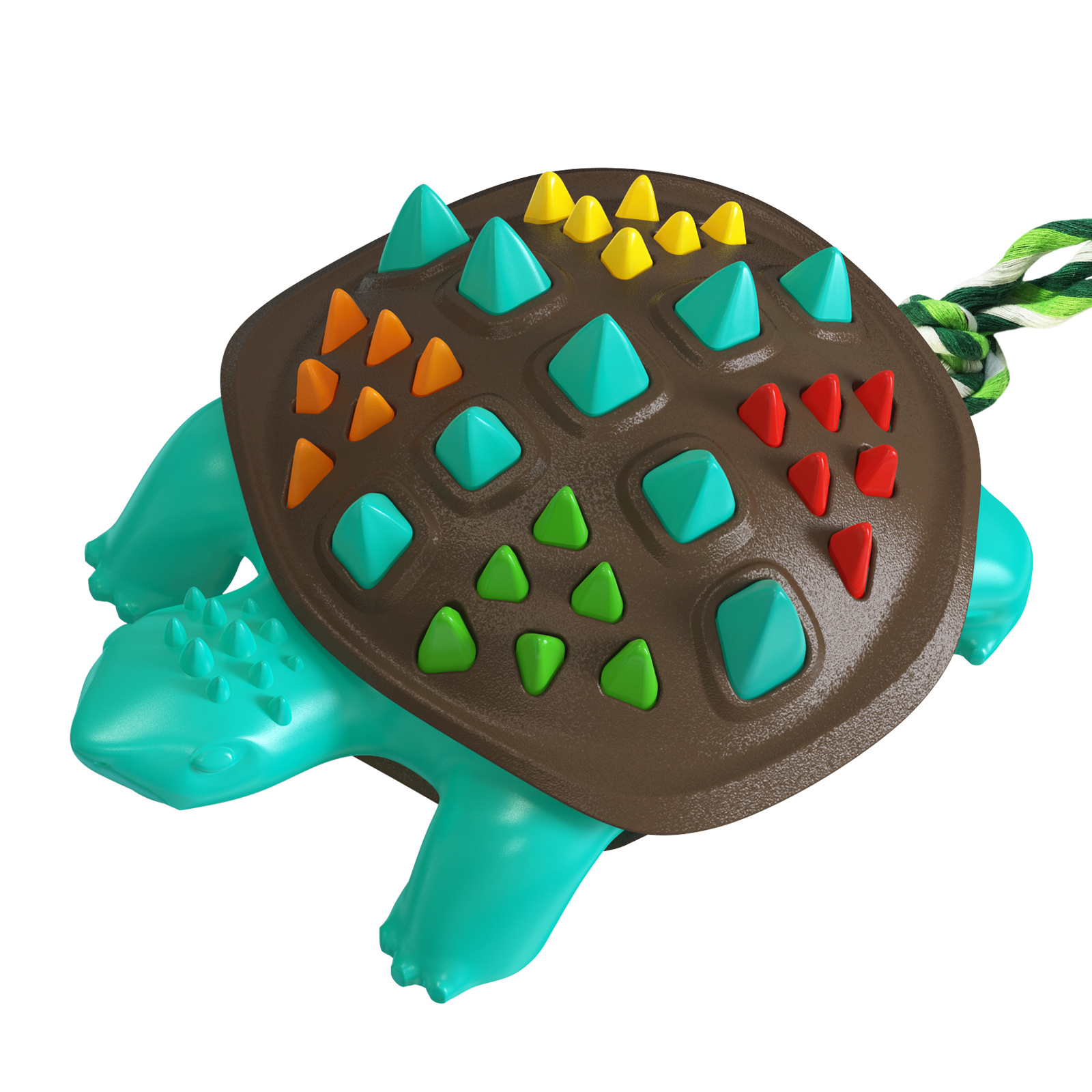 Hot-Selling Teeth-Cleaning Funny Dog Chew Pet Chew Squeak Toy Colorful Turtle