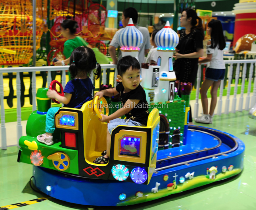 Guangzhou Lovely coin operated kiddie ride on train indoor castle train kiddie ride electric train