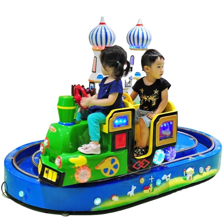 Guangzhou Lovely coin operated kiddie ride on train indoor castle train kiddie ride electric train