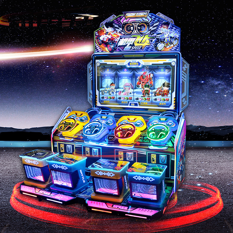 Children Amusement Coin Operated Game Arcade Game Machine Speed Track Dynamic Speed Car Racing Simulator Car for kids