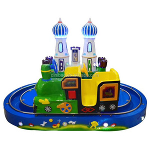 Guangzhou Lovely coin operated kiddie ride on train indoor castle train kiddie ride electric train