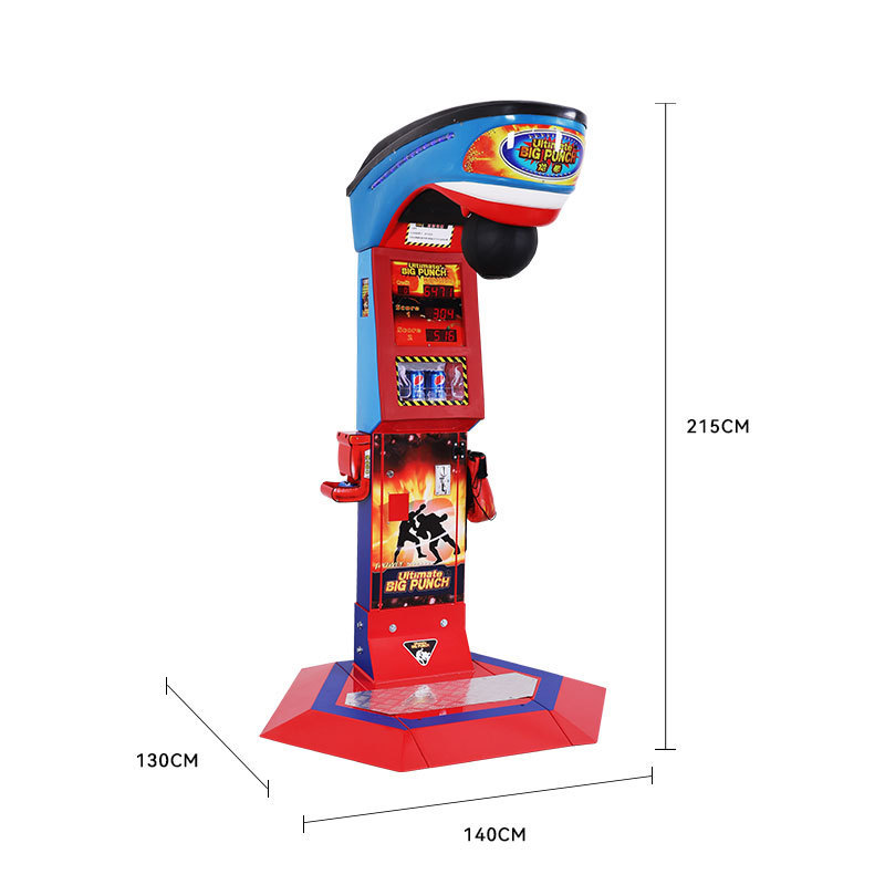 Sturdy Strength Test Ticket Vending Coin Operated Games Arcade Punching Punch Boxing Machine