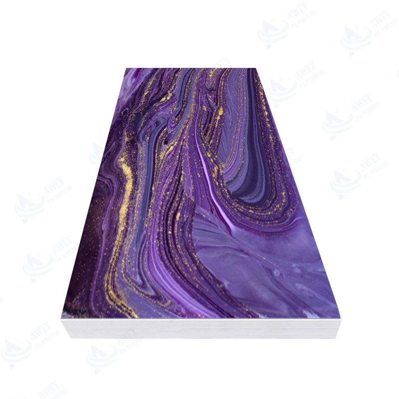 High Glossy 3D printing Marble Sheet Uv Coating Pvc Marble Decorative Plastic Sheets Uv Wall Panels